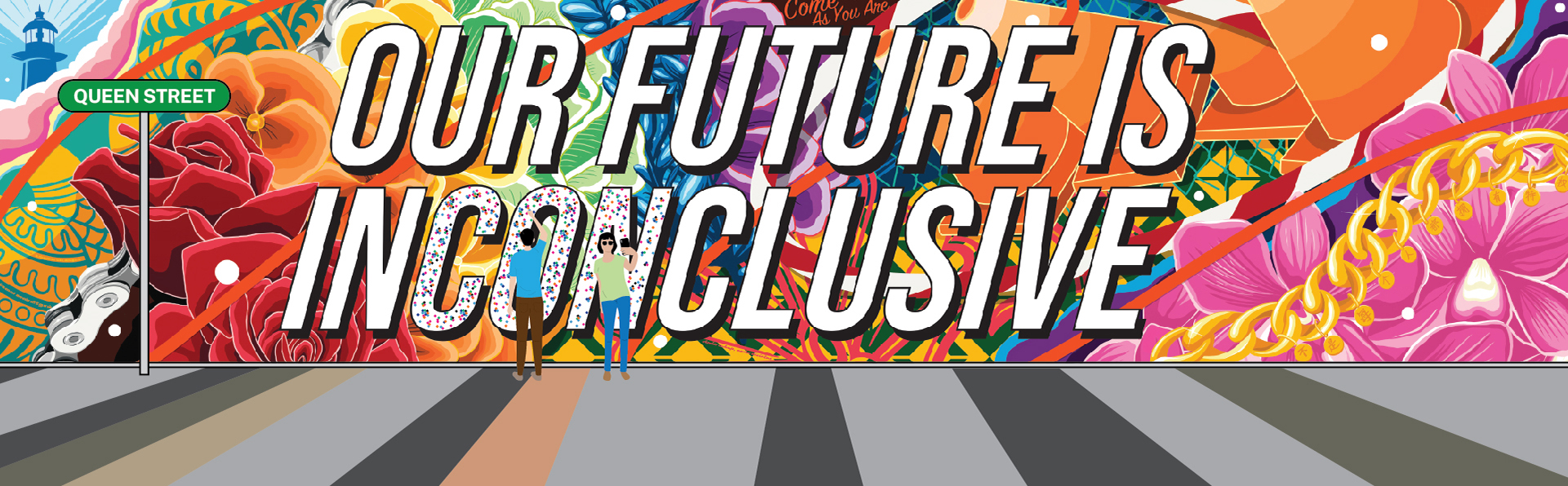 Illustration of Sam Lo's work 'OUR FUTURE IS IN(CON)CLUSIVE' (2021)